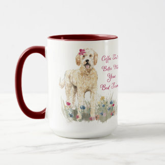 Kaffee schmeckt besser...Golden Doodle Edition Tasse