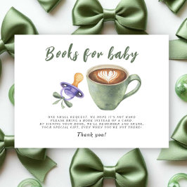 Kaffee Schnuller Bogen Babyparty Bücher für Baby Begleitkarte