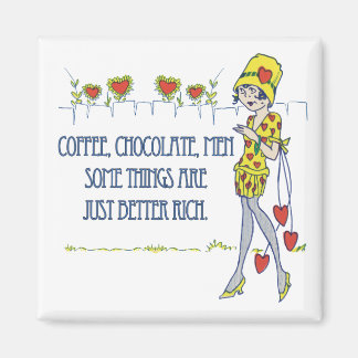 Kaffee, Schokolade, Männer Magnet