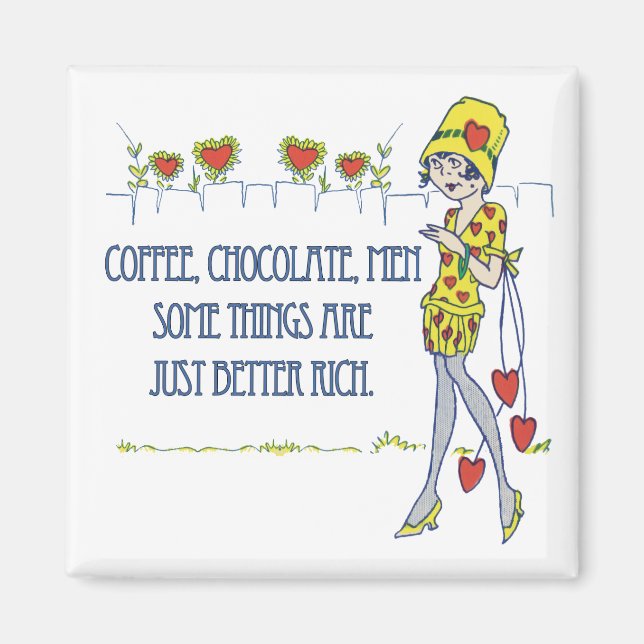 Kaffee, Schokolade, Männer Magnet (Vorne)