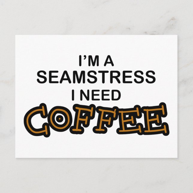 Kaffee - Seamstress Postkarte (Vorderseite)