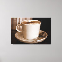 Kaffee-Sepia-Cup - Große gepackte Canvas