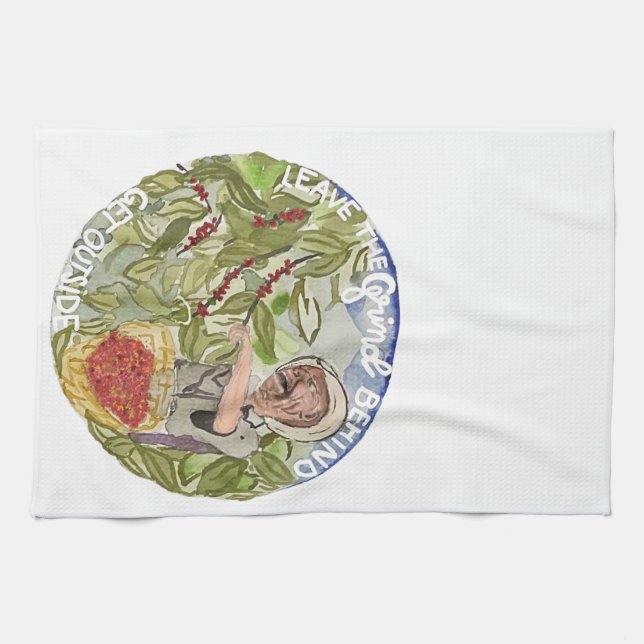 Kaffee-Shirt im Freien Geschirrtuch (Horizontal)