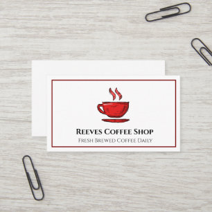 Kaffee Shop Café Visitenkarte