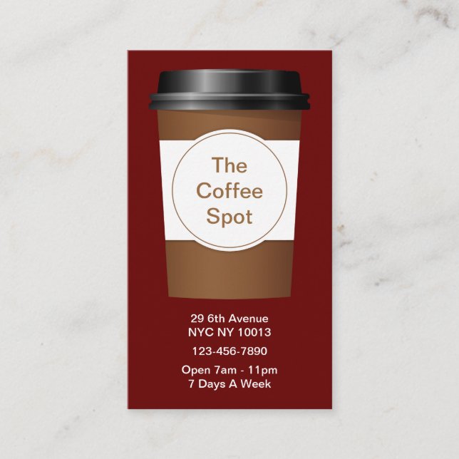 Kaffee Shop Clevere Visitenkarten Visitenkarte (Vorderseite)