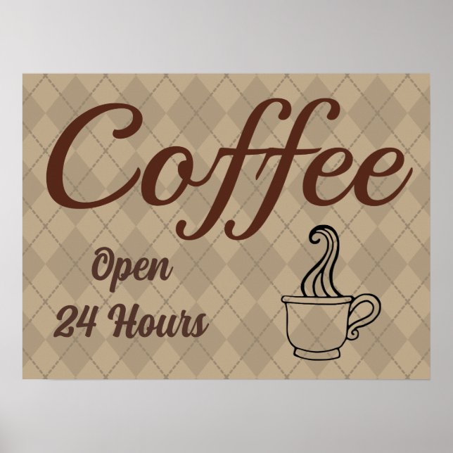 Kaffee Shop Diner Poster Art (Vorne)