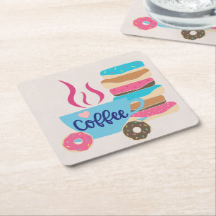 Kaffee-Shop Rechteckiger Pappuntersetzer