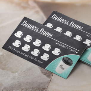 Kaffee Shop Rustikales Chalkboard 10 Cups Loyalitä Treuekarte