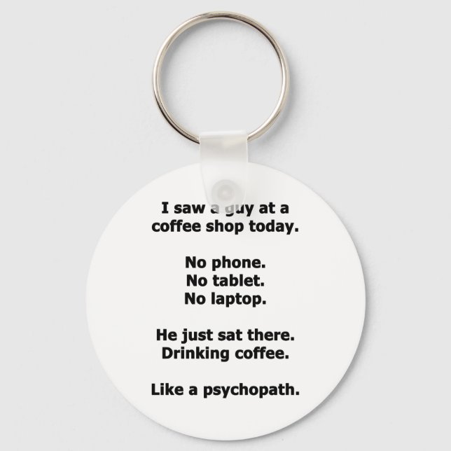 Kaffee-Shop Schlüsselanhänger (Vorderseite)