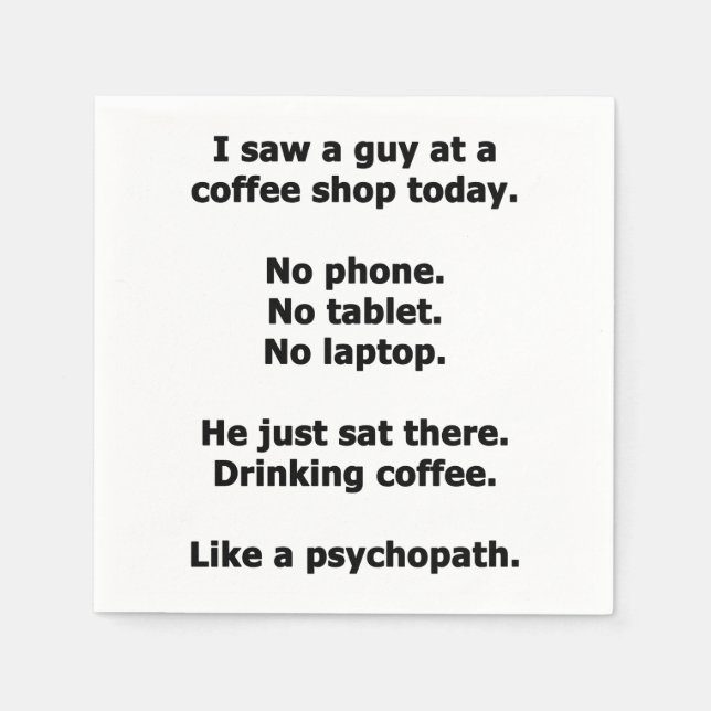 Kaffee-Shop Serviette (Vorderseite)