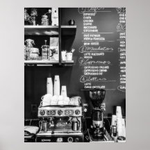 Kaffee-Shop-Szene mit Espressomaschine