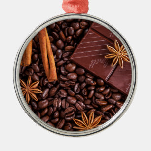 Kaffee Silbernes Ornament