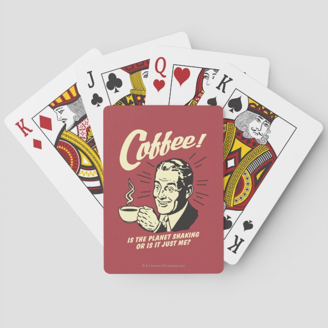 Kaffee: Sind das Planeten-Rütteln oder gerade ich Spielkarten (Rückseite)