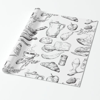 Kaffee-Skizze Geschenkpapier
