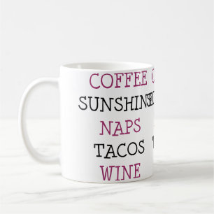 Kaffee Sonnenschein Nickerchen Tacos Wein Kaffeetasse