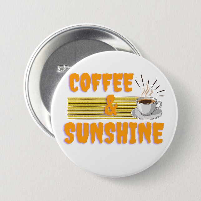 Kaffee & Sonnenschein – Positive Morgen-Vibes Button (Vorne & Hinten)