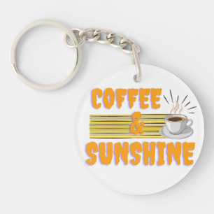 Kaffee & Sonnenschein – Positive Morgen-Vibes Schlüsselanhänger