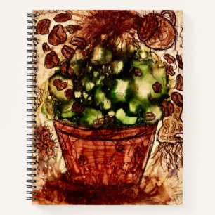 Kaffee-Splash-Art-Notizbuch – Vibranter Kaffeebohn Notizbuch