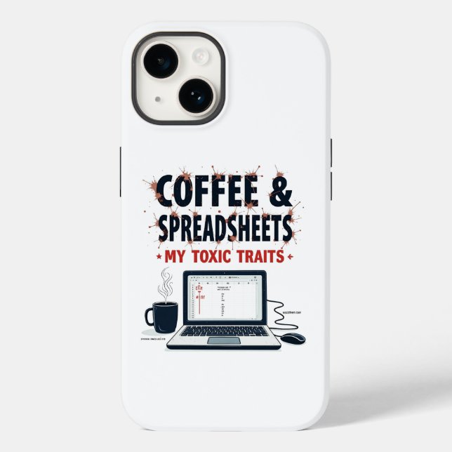 Kaffee & Spreadsheets: Meine toxischen Eigenschaft Case-Mate iPhone Hülle (Rückseite)