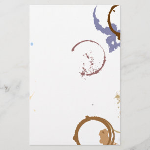 Kaffee Stain Grungy Stationery Briefpapier