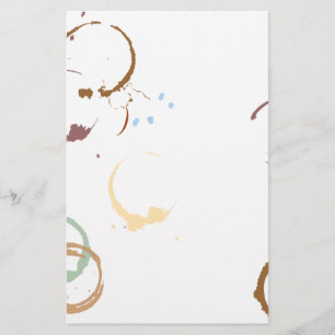 Kaffee Stain Grungy Stationery Briefpapier