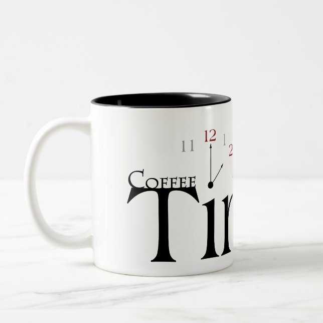 Kaffee-Stempeluhr Zweifarbige Tasse (Links)