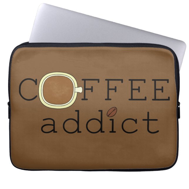 Kaffee-Süchtiger - wählen Sie Farbe Laptopschutzhülle (Vorderseite)