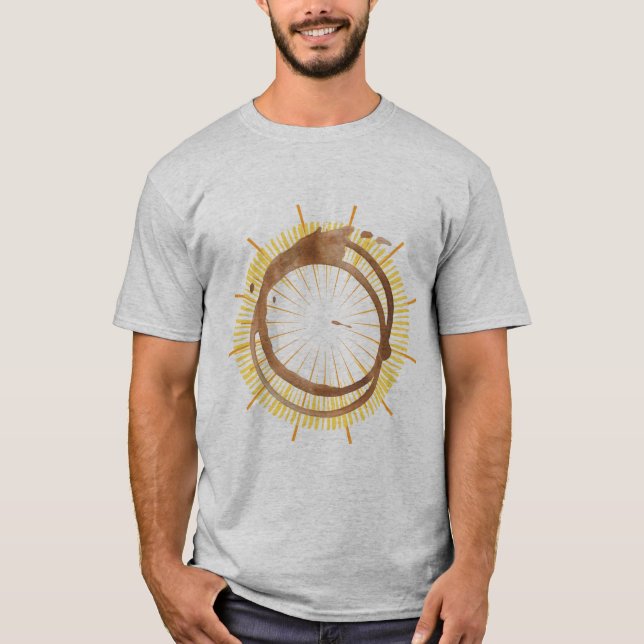 Kaffee Sunburst T-Shirt (Vorderseite)