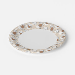 Kaffee, süßes Muster Pappteller