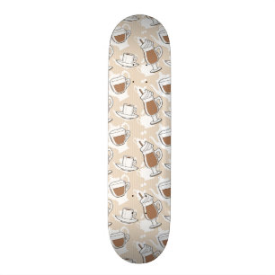 Kaffee, süßes Muster Skateboard