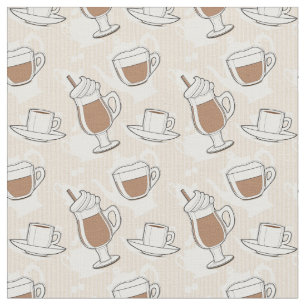 Kaffee, süßes Muster Stoff
