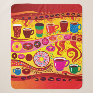 Kaffee-Swirbel und Zuckerrausch Sherpadecke