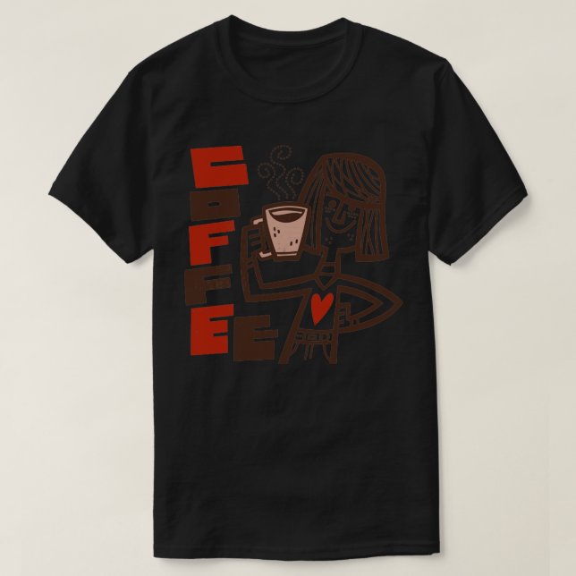 Kaffee T-Shirt (Design vorne)