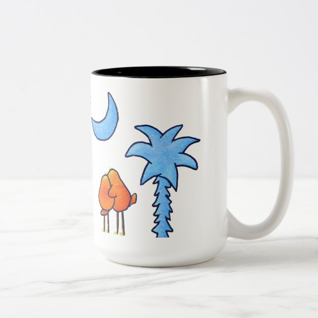 Kaffee-Tasse 15 Unze Zweifarbige Tasse (Rechts)