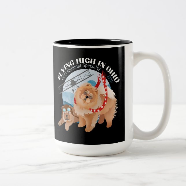 KAFFEE-TASSE - 2 TONSCHWARZE W/2025-LOGO ZWEIFARBIGE TASSE (Rechts)