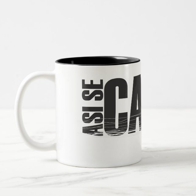 Kaffee-Tasse Asi Se Canta Zweifarbige Tasse (Links)