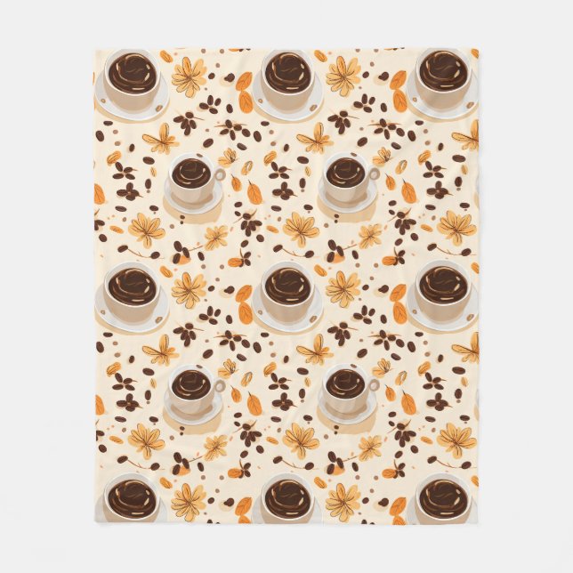 Kaffee Tasse & Bean Fleece Blanket (Vorderseite)