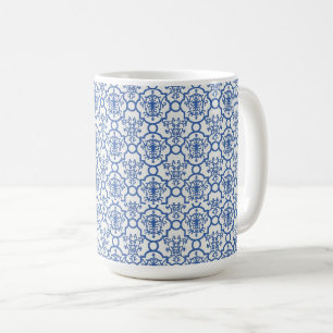 Kaffee Tasse-Blue Damask Kaffeetasse