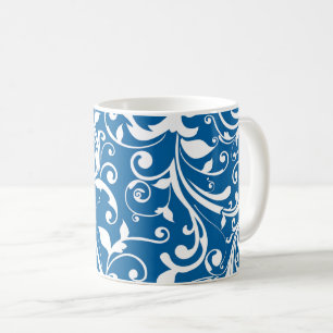 Kaffee Tasse-Blue-Wirbel Kaffeetasse