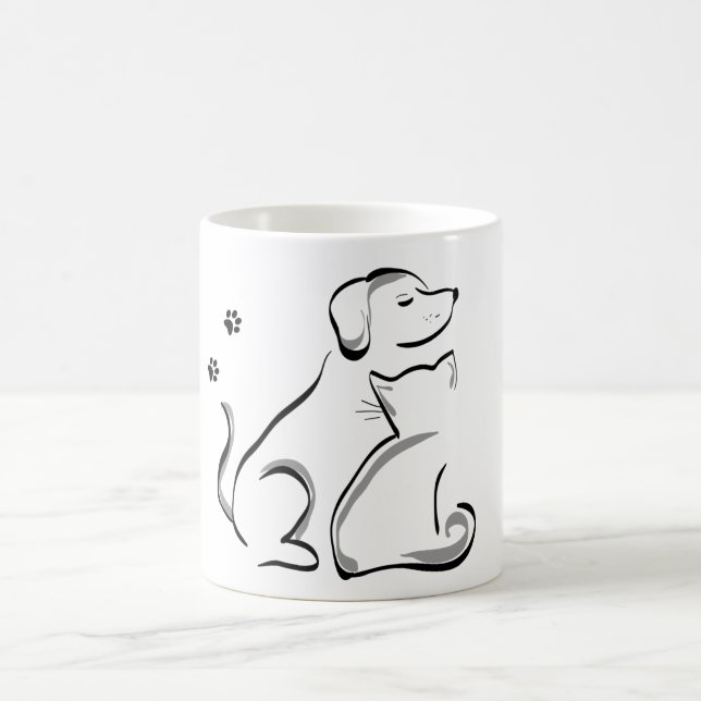 Kaffee-Tasse der besten Freunde der Katze und des Kaffeetasse (Mittel)