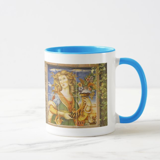 Kaffee-Tasse--Deruta Fliesen-Dame Tasse (Rechts)