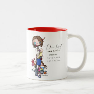 Kaffee-Tasse "des lieben GOTTES" Zweifarbige Tasse