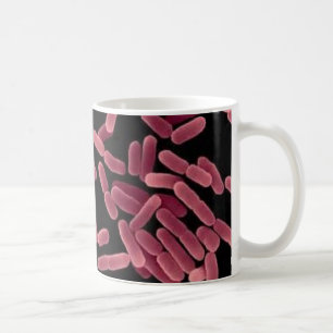 Kaffee-Tasse - E Coli (rot auf Schwarzem) Tasse