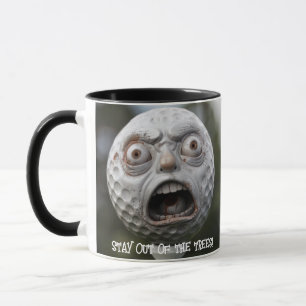 Kaffee Tasse Golfer, "Bleibe aus den Bäumen!"