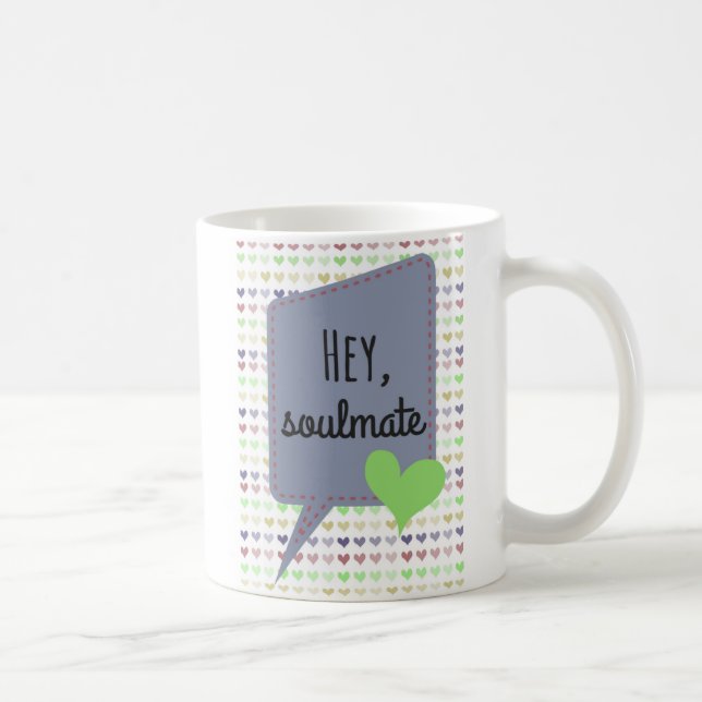 Kaffee-Tasse - he, Soulmate - für sie - für ihn Kaffeetasse (Rechts)