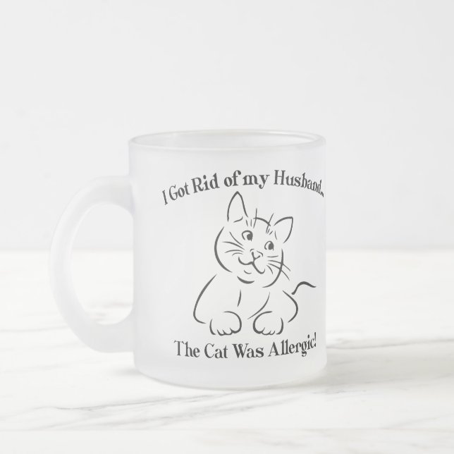 Kaffee Tasse Humorvoll Got von meinem Mann die Kat (Links)