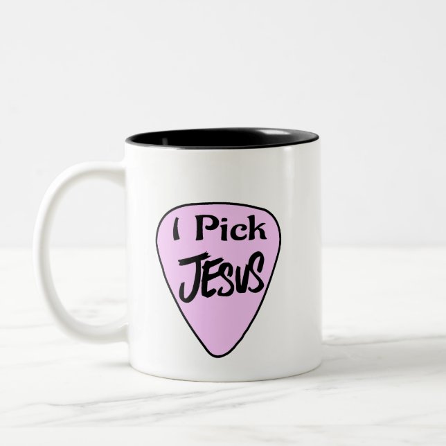 Kaffee Tasse " I Pick Jesus" Rosa Plektrum (Links)