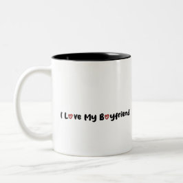 Kaffee-Tasse: "Ich Liebe mein Freund" Zweifarbige Tasse