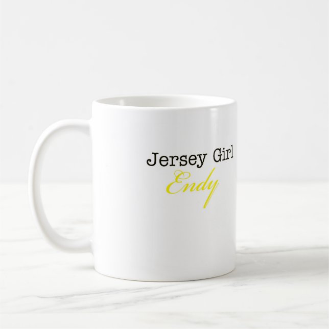 KAFFEE-TASSE JERSEY-MÄDCHEN-ENDY - WEISS KAFFEETASSE (Links)