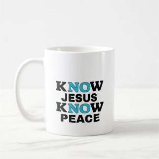 Kaffee-Tasse: Jesus kennen den Frieden Kaffeetasse